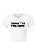 KNOW THE POSITION Baby Rib Crop Tee