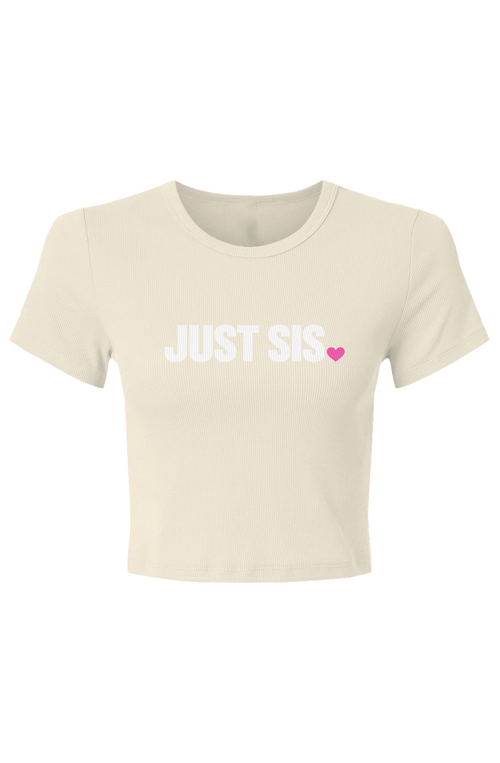 JUST SIS Baby Rib Crop Tee