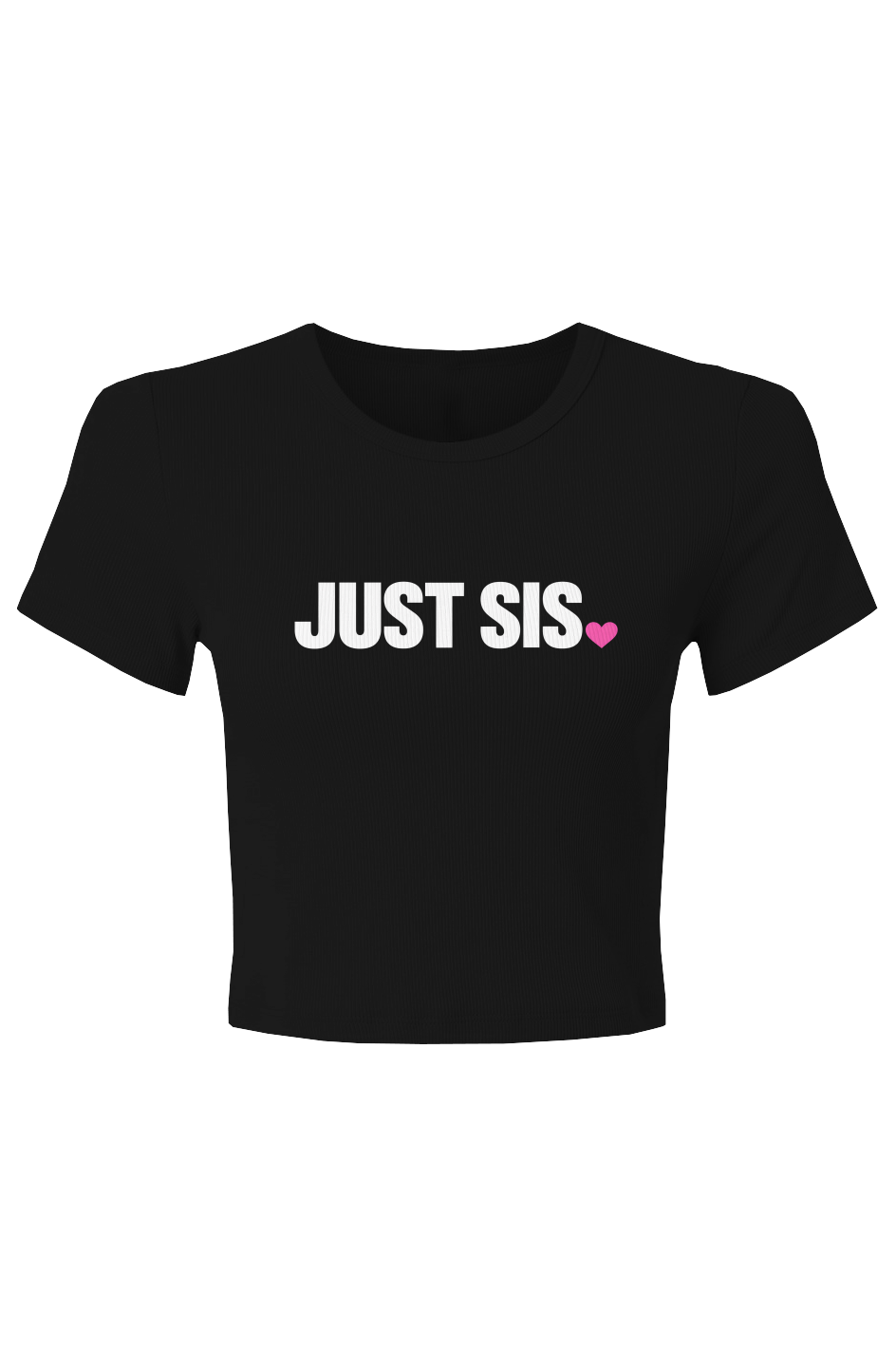 JUST SIS Baby Rib Crop Tee