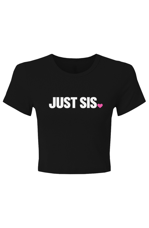 JUST SIS Baby Rib Crop Tee